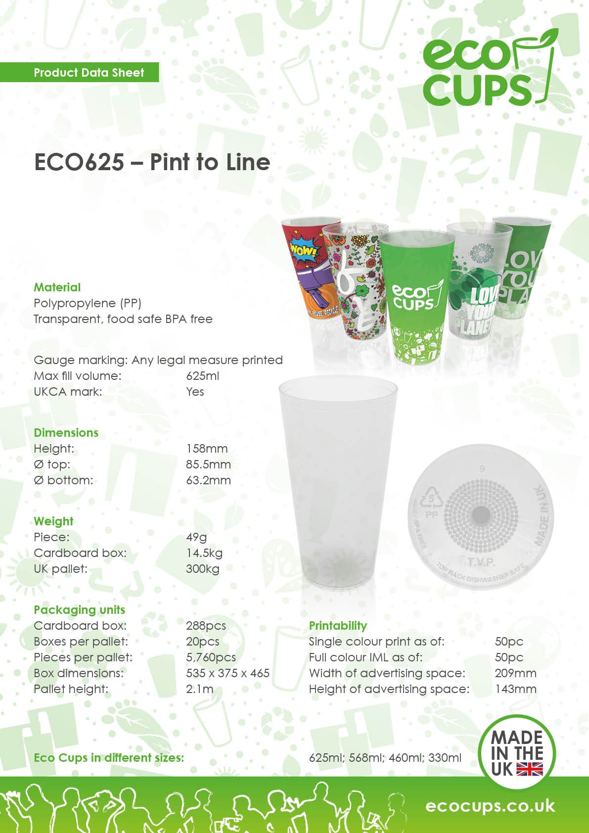 Pint To Line (Single Colour)